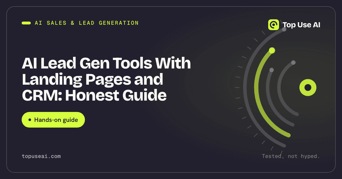 AI Lead Gen Tools With Landing Pages and CRM: Honest Guide