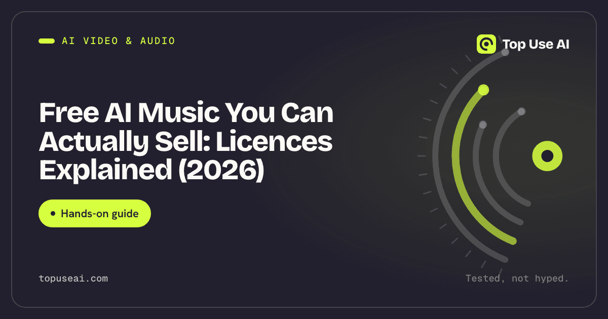 Free AI Music You Can Actually Sell: Licences Explained (2026)