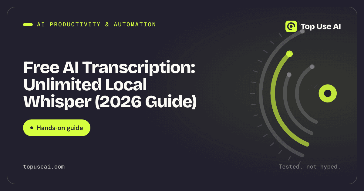 Free AI Transcription: Unlimited Local Whisper (2026 Guide)
