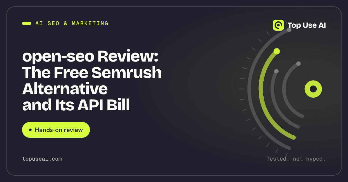 open-seo Review: The Free Semrush Alternative and Its API Bill